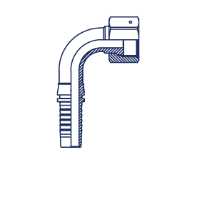 ORFS внутренняя резьба угол 90°