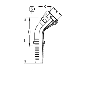 Фитинг универсальный CX BSP Внутренняя резьба угол 45° обжатая гайка