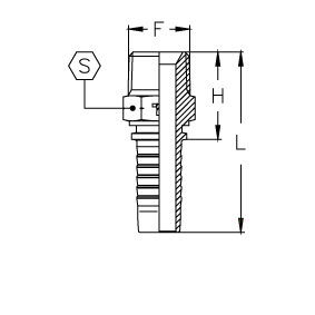 NPTF Наружняя резьба SAE J516 NPTF Наружняя резьба SAE J516