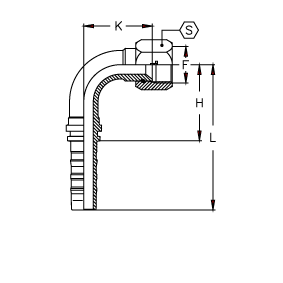 JIC Внутренняя резьба угол 90°