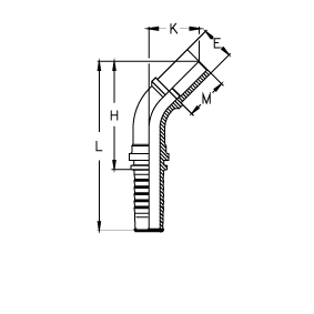 Фитинг универсальный CX BEL угол 45° DIN 2353 - ISO 8434-1
