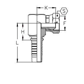 Фитинг универсальный CX BSP Внутренняя резьба угол 45° обжатая гайка Компакт