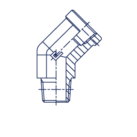 Адаптер BSPT 45° внутр./наружн. резьба упл. тип C Адаптер BSPT 45° внутр./наружн. резьба упл. тип C