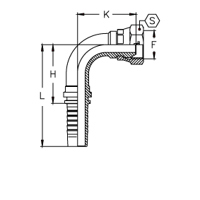 Фитинг универсальный CX BSP Внутренняя резьба угол 90° обжатая гайка