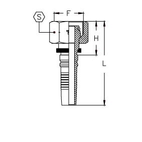 DKO-S Interlock внут. резьба конус 24° O'RING