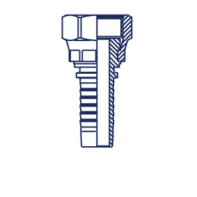 ORFS внутренняя резьба обжатая гайка