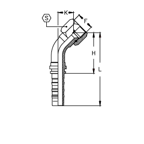 JIC Внутренняя резьба угол 45°