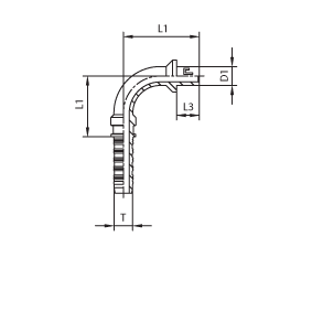 Фитинг универсальный Cast BEL/BES угол 90° ISO 8434-1 (DIN 2353)