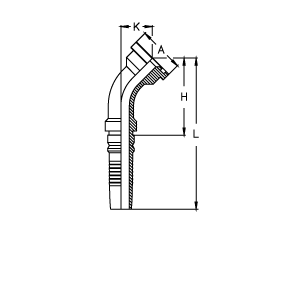 Фланец Interlock SAE код 61 угол 45°