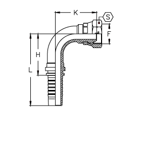 DKM Внутренняя резьба угол 90° обжатая гайка