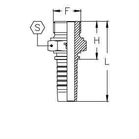 BSP Наружная резьба плоское уплотнение