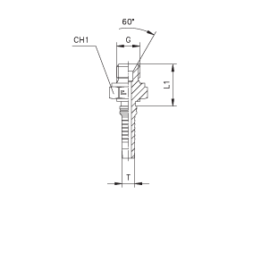 Фитинг Interlock Cast BSP наружная резьба ISO 8434-6 (BS 5200)