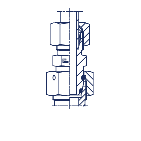 Прямые гайка-штуцер в сборе с В4