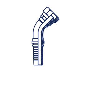 BSP внутренняя резьба обжатая гайка угол 45°
