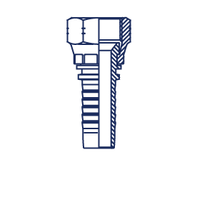 JIC внутренняя резьба обжатая гайка