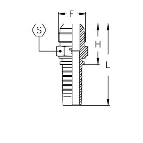SAE Наружная резьба SAE J513 конус 45°