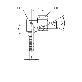 Фитинг универсальный Cast BSP Компакт внутренняя резьба O-RING штифтованная /накидная гайка угол 90°