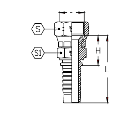 JIC Внутренняя резьба двойная обжатая гайка