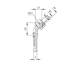 DKO-S внутренняя резьба угол 45°