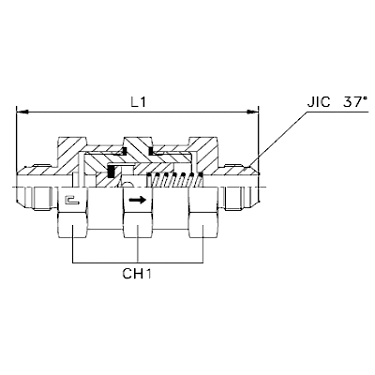 Обратный клапан с резьбой UNF