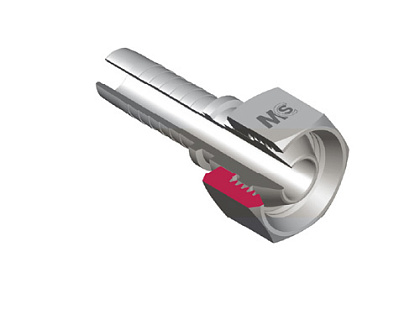 Метрическая внутренняя резьба конус 60° предварительно обжатая гайка