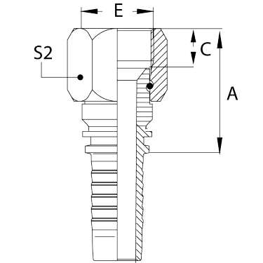 JIC внутренняя резьба