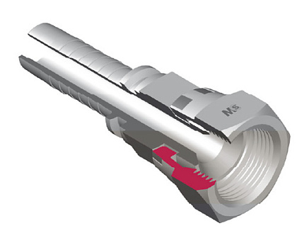 JIS "TOYOTA" внутренняя резьба конус 60°- предварительно обжатая гайка