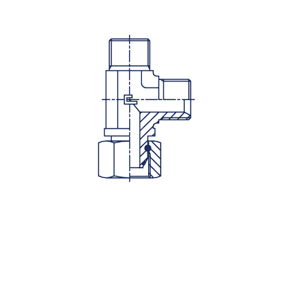 L-образные Метрика с накидной гайкой