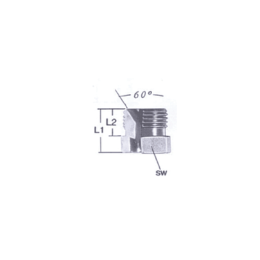 Ниппель с наружной резьбой, конус 60°