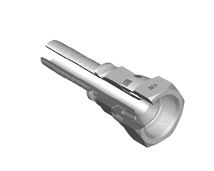 JIC внутренняя резьба конус 74° двойная шестигранная предв. обжатая гайка