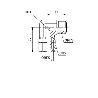 Угловые 90° обж. гайка