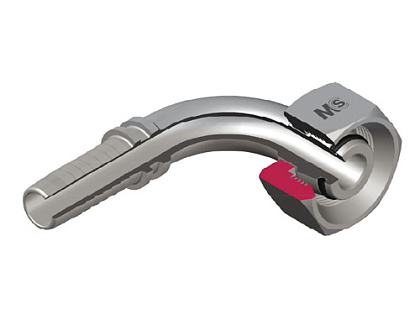 Метрическая внутренняя резьба конус 24° O'RING угол 90° - накидная гайка