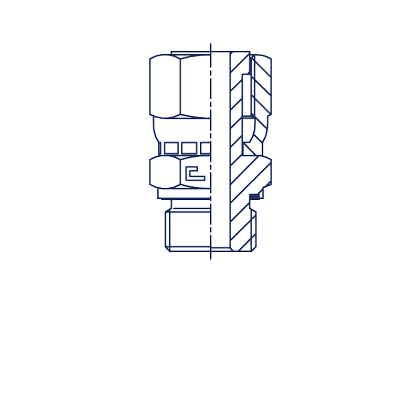 Прямые BSP обжатая гайка упл. тип Е