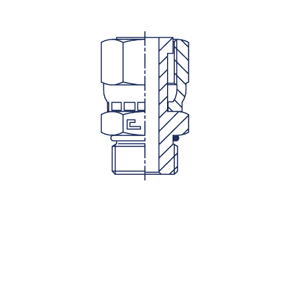 Прямые BSP обжатая гайка упл. тип Н