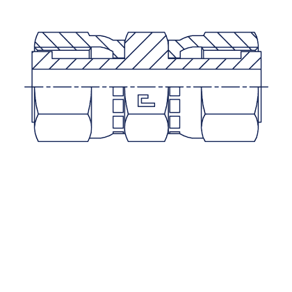 Прямые обжатая гайка упл. тип H