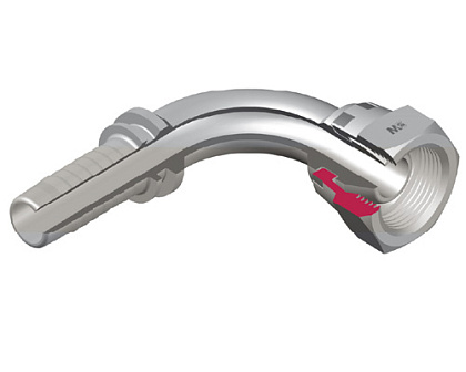 Конус 60° угол 90° - шестигранная гайка из нержавеющей стали