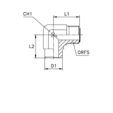 Угловой адаптер 90° наружняя резьба