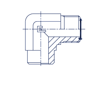 Угловой адаптер 90° наружняя резьба