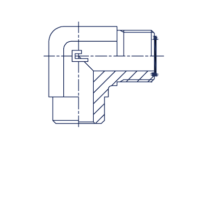 Угловой адаптер 90° наружняя резьба