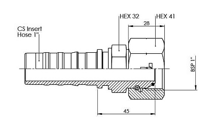 Фитинг серии CS BSP Внутренняя резьба O'RING BS 5200 - ISO 12151-6
