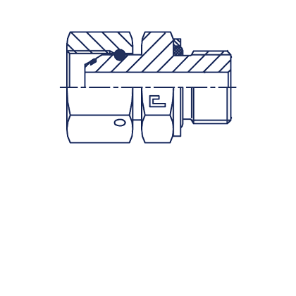 Адаптер BSP с накидной гайкой упл. тип H