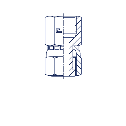 Прямые Метрика обжатая гайка