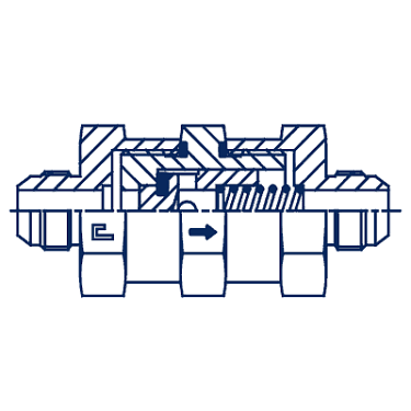 Обратный клапан с резьбой UNF