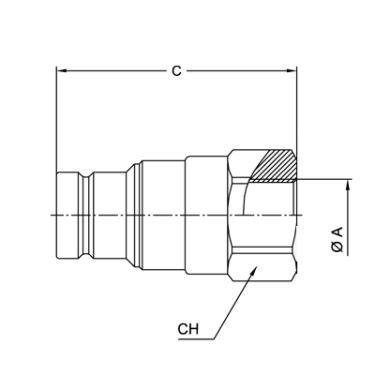 FLAT FACE BSP Ниппель