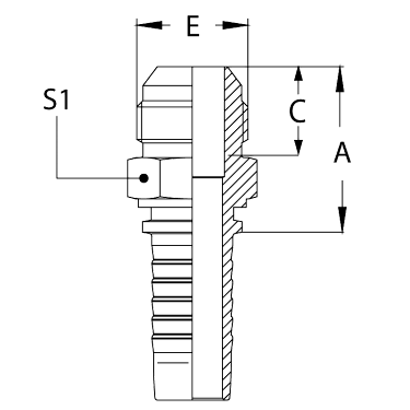 JIC наружная резьба